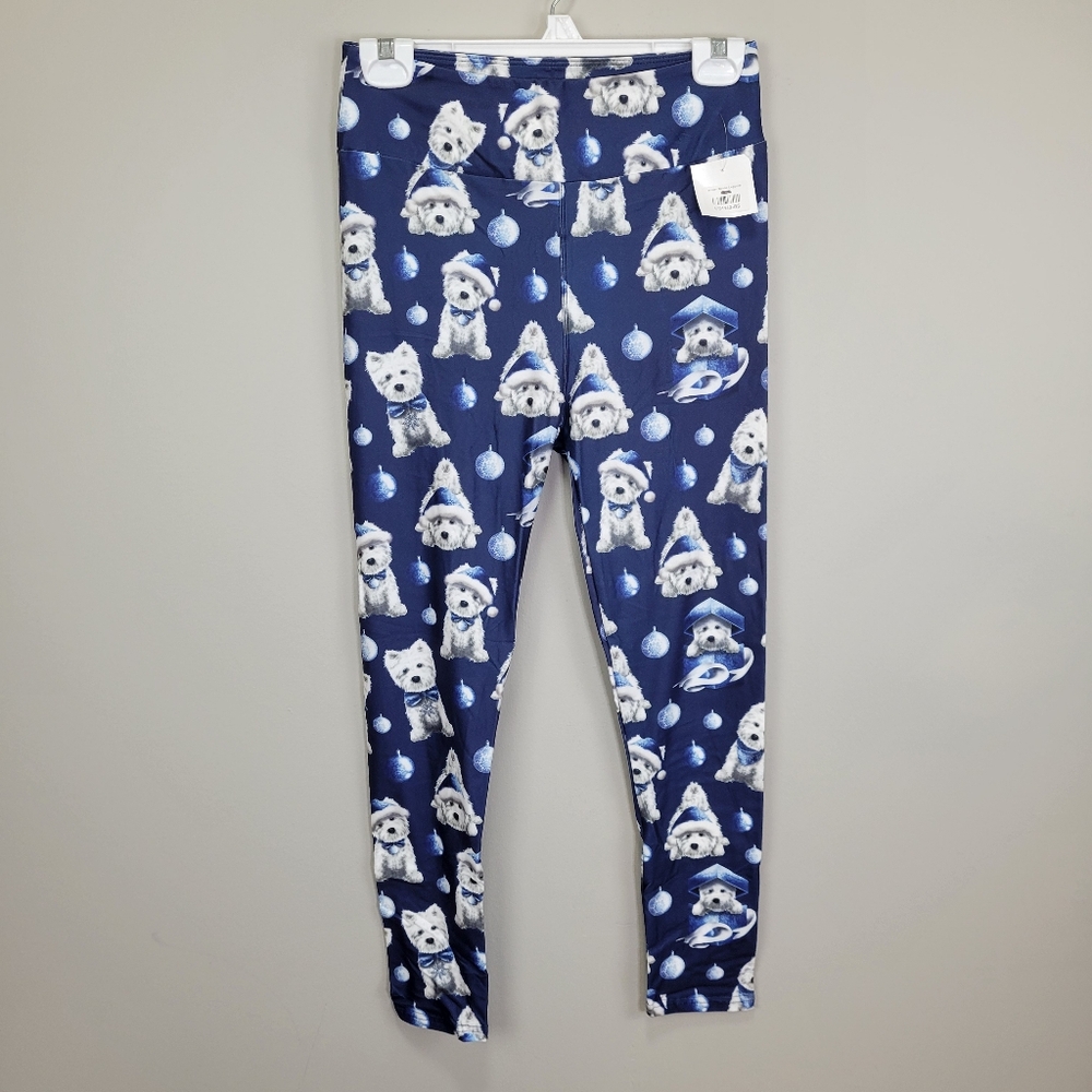 Winter Westies Santa Pups Leggings One Size‎ Fits All